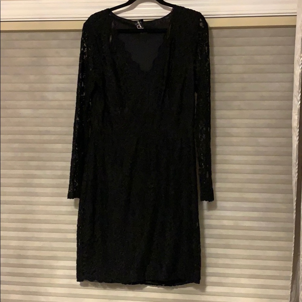 Black lace dress